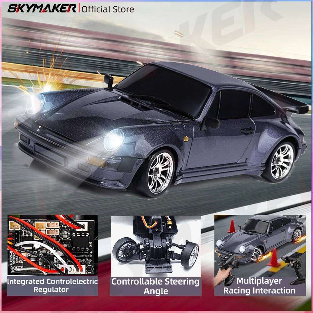 Skymaker LDRC 1/18 RC Drift LD1898 911 Mode 2.4GHz with Gyroscope on-Road Alloy Body Shell Racing Car for Children Gifts Z260303
