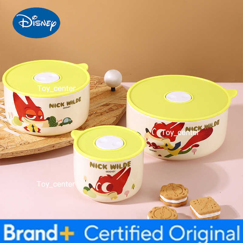 Disney Zootopia Ceramic Food Storage Containers Round With Lid Microwave Safe Lunch Box For Office School Judy Hopps Nick Wilde H260304