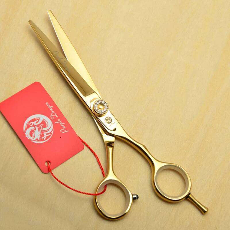 Professional Hairdressing Purple Dragon Japan 440C Gold Hair Cutting Shears Barber Thinning Scissors Dropshipping Z1020 H260303