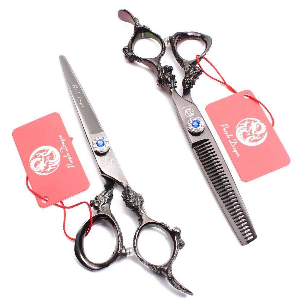 5.5" 6.0" 440C Purple Dragon Hairdressing Cutting Hair Thinning Shears Professional Scissors Z9004 H260303