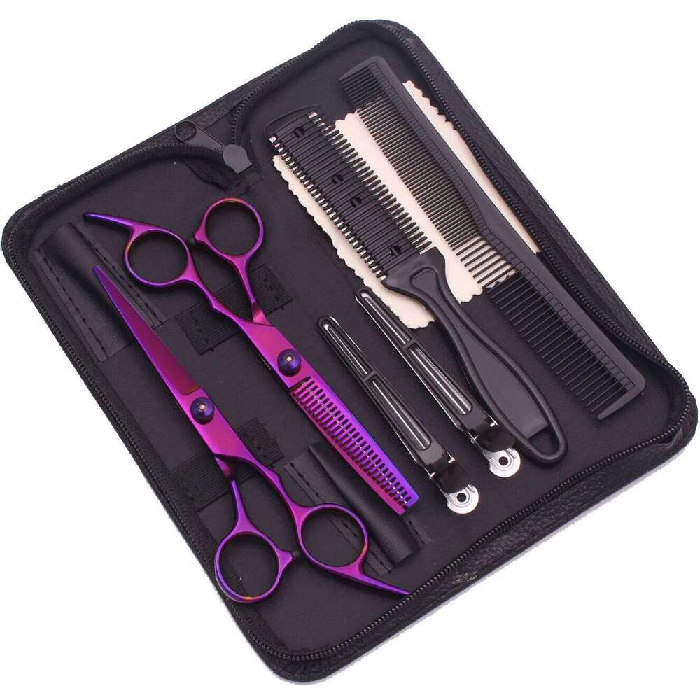 Hairdressing Black-Gold Hair Professional 6" JP Stainless Thinning Shears Haircut Scissors Barber Shop C1001 H260303
