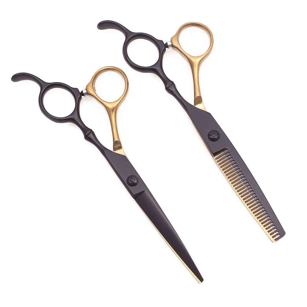 Professional 6" AQIABI Japan Stainless Thinning Shears Gold Hair Cutting Scissors Salon Barber Shop A9030 H260303