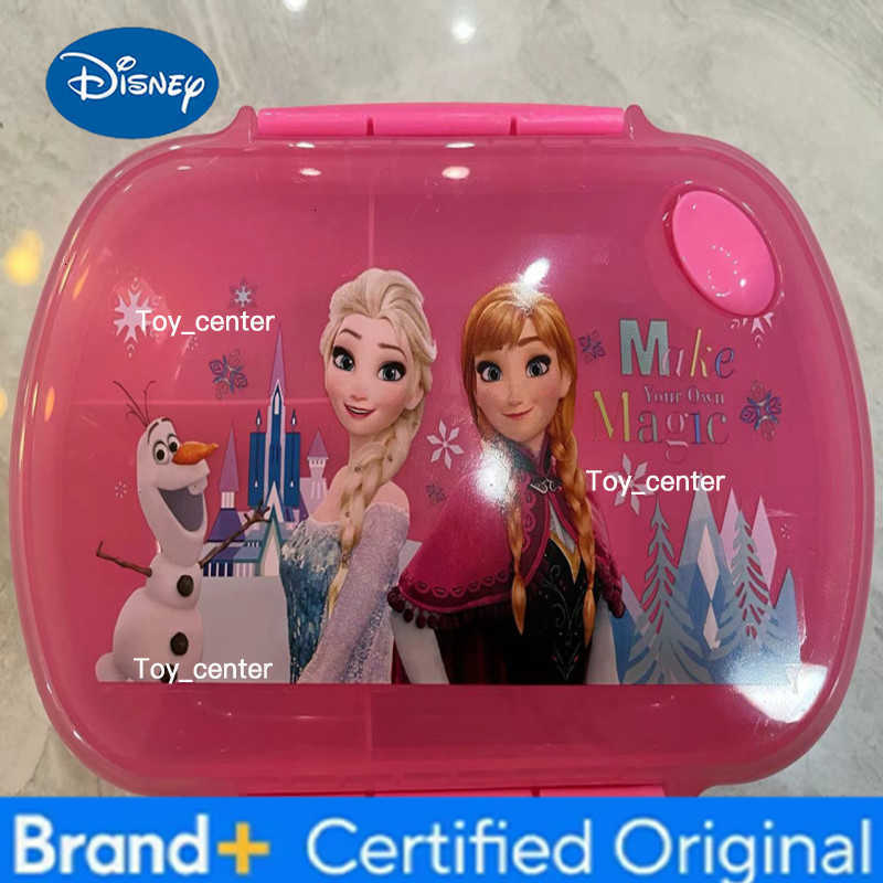Frozen Lunch Box Anime Elsa Princess Cartoon Cute Pink Lunch Box Portable Leak-proof Food Container Student Plastic Tableware H260304