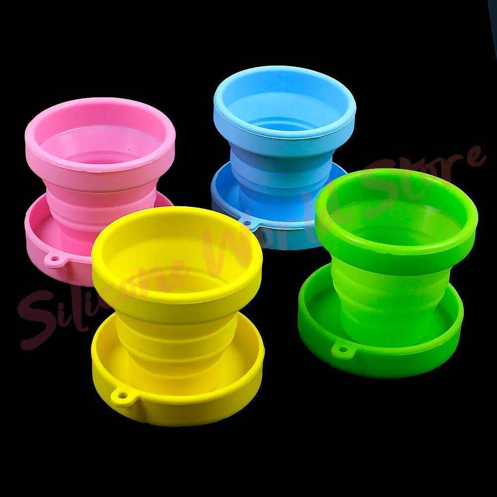 World Portable Silicone Folding Mouthwash Cups Travel Outdoor Anti Drop Telescopic Coffee Handcup Water Cup S260303