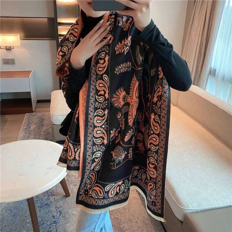 Luxury Cashew Print Thick Scarf Women Winter Scarfs Fashion Big Size Hijabs Scarves For Ladies Shawls Wraps Pashmina Stoles XJ260304