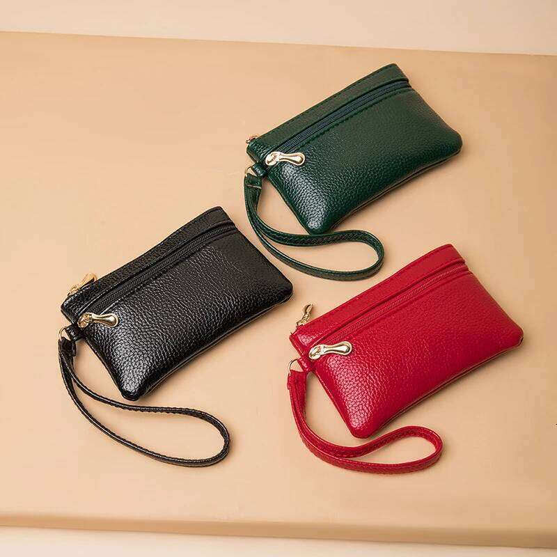 Fashionable Women's Small Purse; PU Leather Card Holder; Coin Wallet; Zipper Keychain Clutch; Mini Wallet C260304