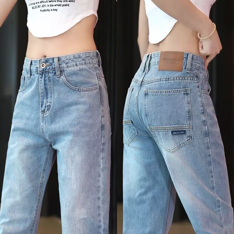 American-style Straight-leg Jeans Designer Pants For Women Korean Version Trendy Versatile Casual New Autumn Long Pants Fashionable Unisex