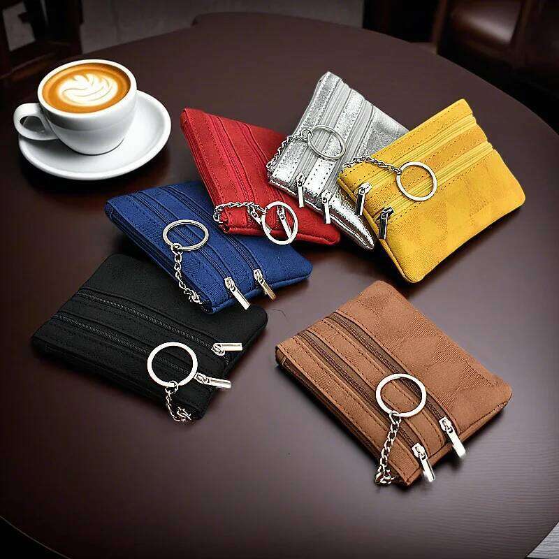 Women Wallet Fashion Zipper Coin Purse Multifunctional Mini PU Leather Key Bag Card Holder C260304