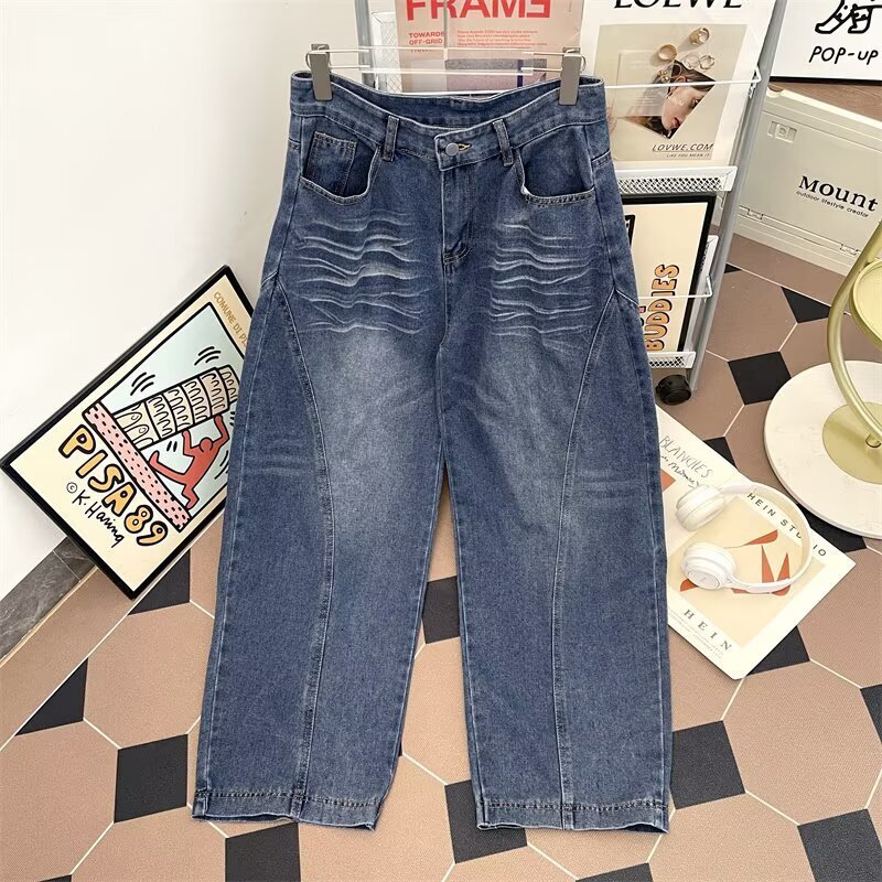 Hong Kong Style Trendy Men's Clothing New Summer Collection Designer Pants Unique Jeans Hip-hop High Street Fashion Cool And Stylish Trousers For Teenagers