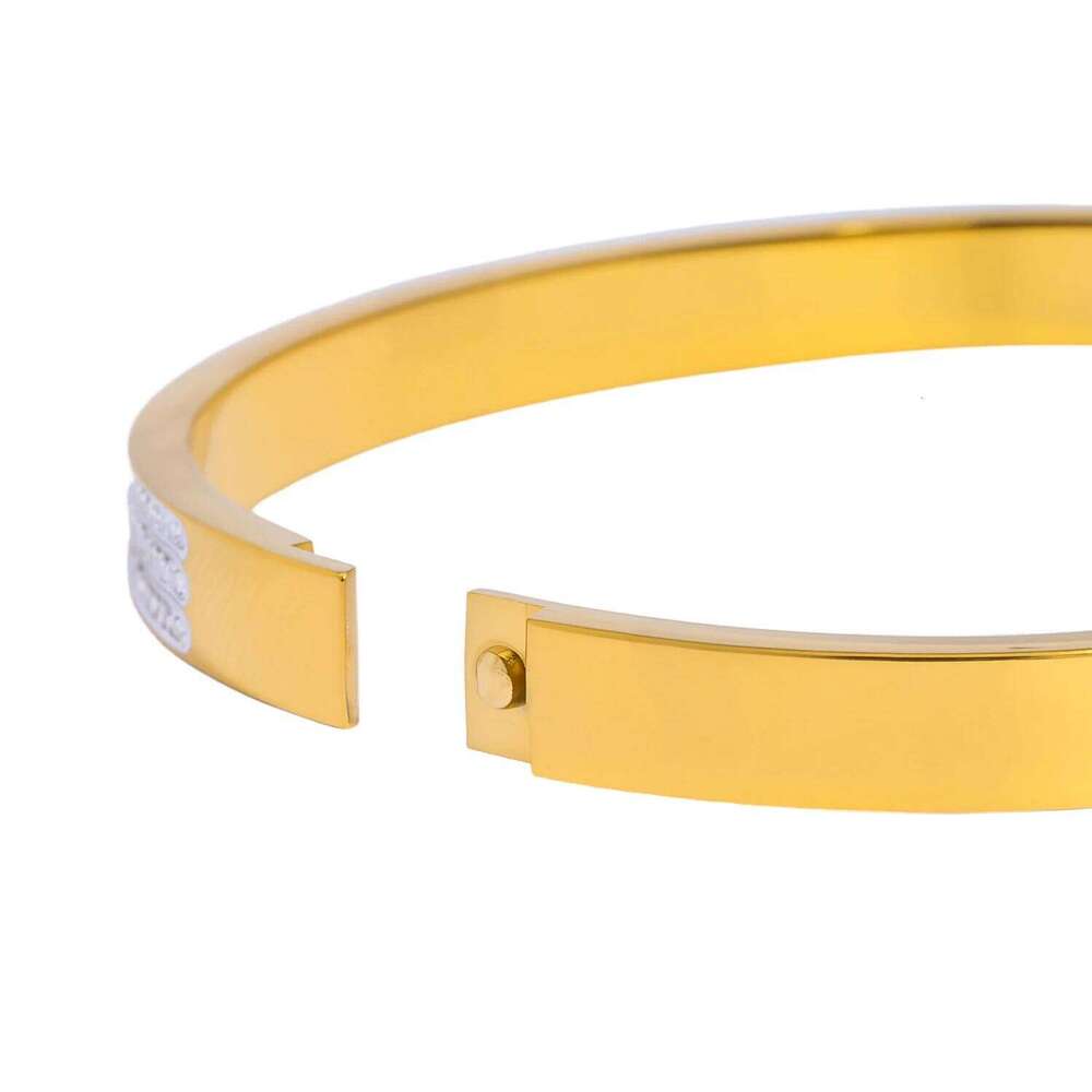 Sparkling Cubic Zirconia Bracelet for Women 18K Gold Plated Polished Stainless Steel Luxury Fashion Jewelry Valentine's Day Gift XJ260303