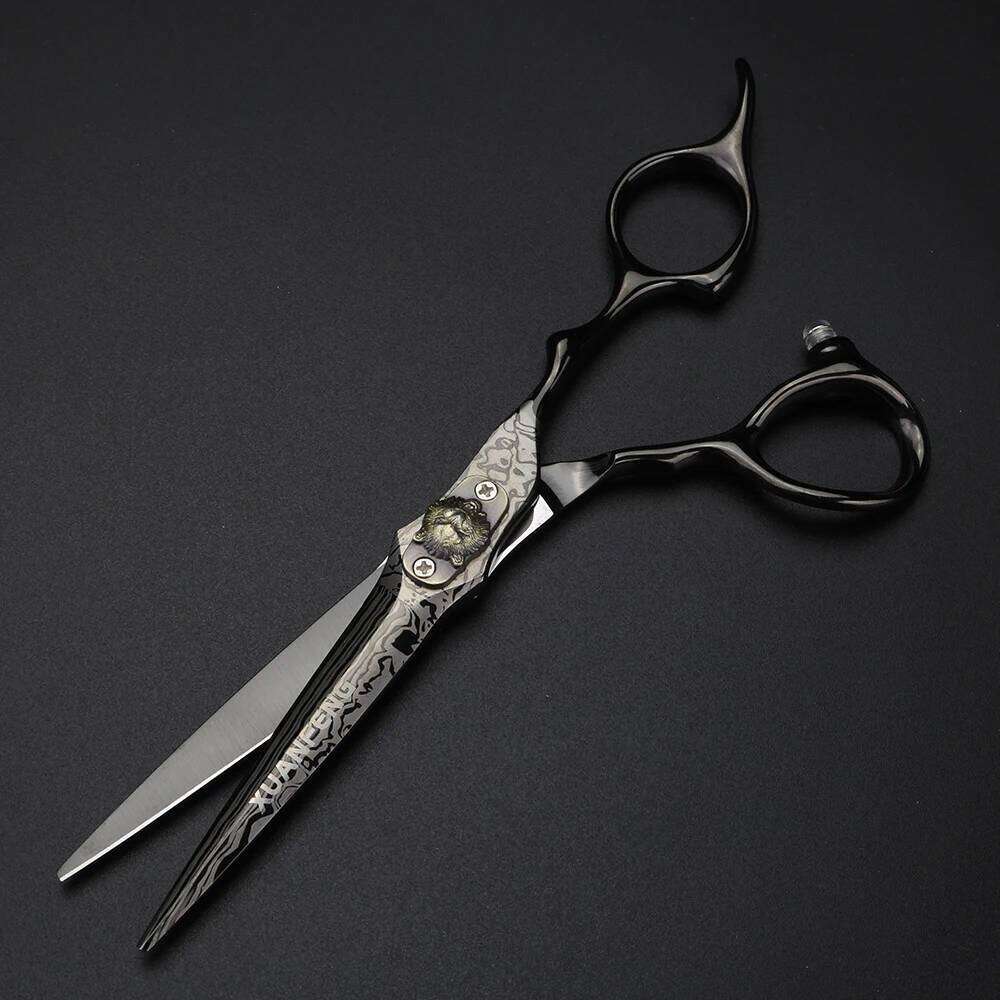 XUANFENG 6 inch Damascus Barber's Hair Gallery Styling Tools Cutting and Thinning Scissors Collection H260303