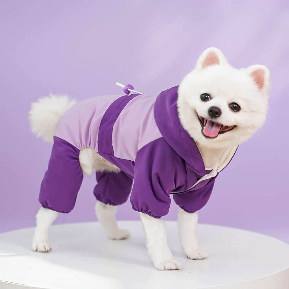 Famous brand Pet Hairless Autumn Winter Four Legged Cotton Dog Outdoor Ski Clothes Jacket Cat Supplies pupakaIK