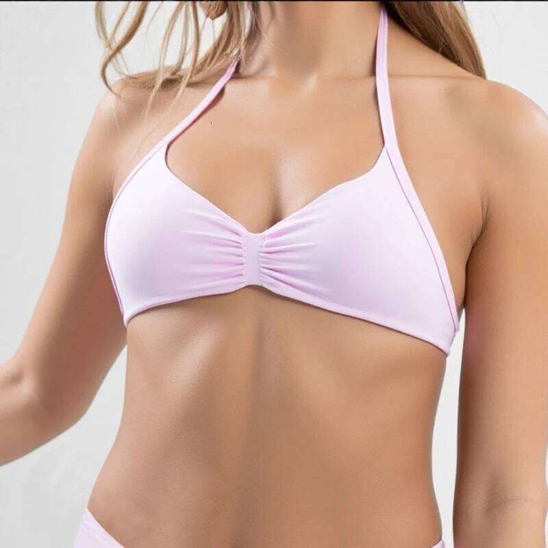 Strappy Bra Top Women High Support Thin Strap Halter Sport Seamless Bras Scrunch Workout Yoga Tank Y260303