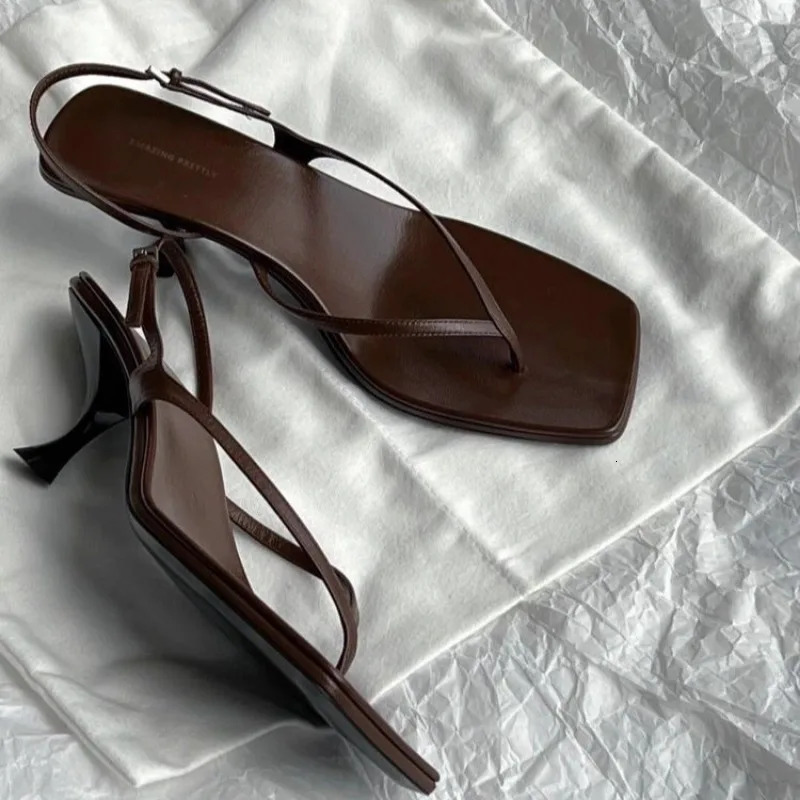 2026 Summer High Heel Women Clip Toe Sandals Fashion Narrow Band Shoes Style Party Dress Sandalias Shoes 260305