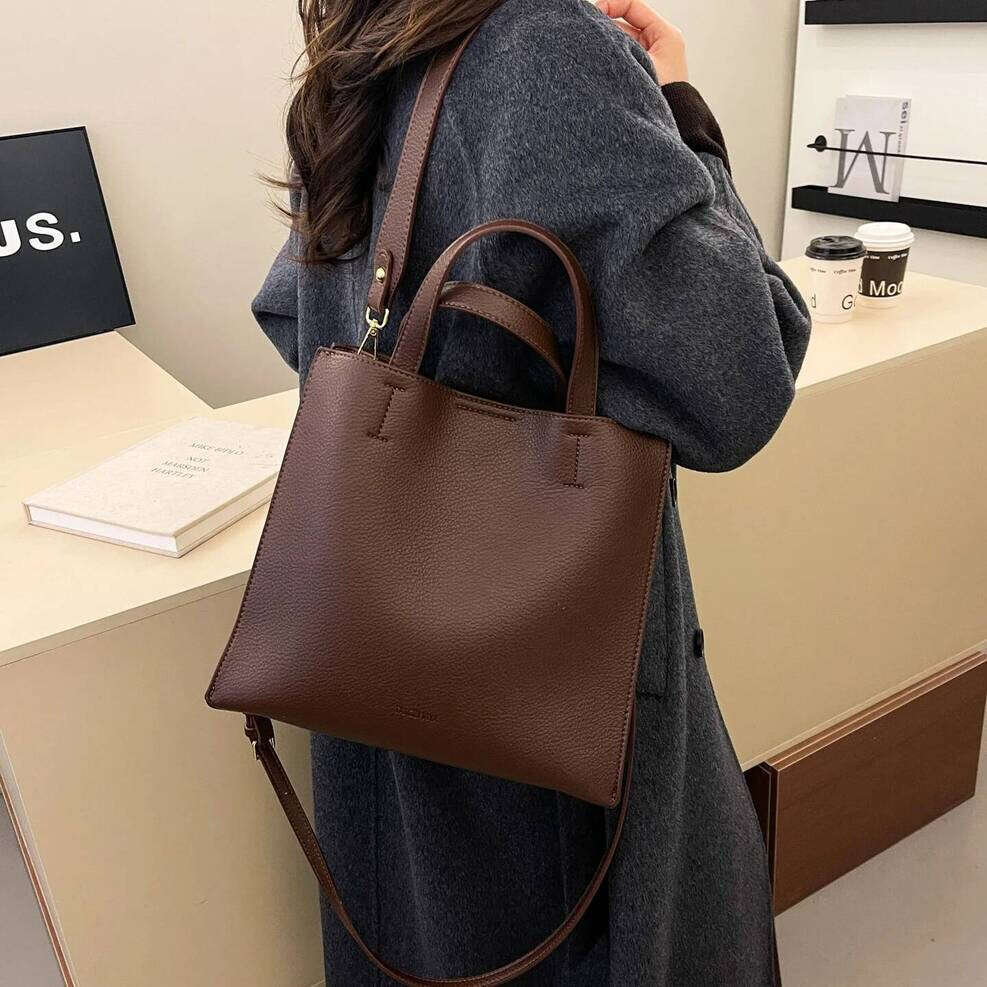 OLOEY Fashion Women Handbag Large Capacity Pu Leather Lychee Grain Ladies Shoulder Bags Brand Design Commuting Female Big Totes Bolsas