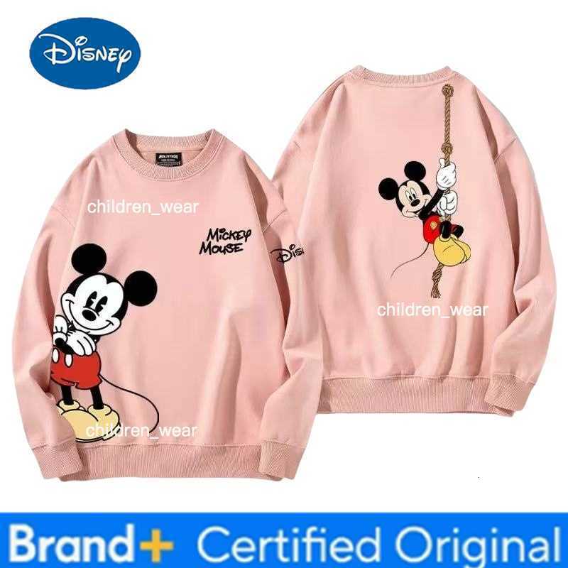 Disney Autumn Baby Girls Clothes Kid Boy Donald Mickey Sided Printing Long Sleeve Sweatshirt Cartoon O-Neck Soft Breathable Top H260304