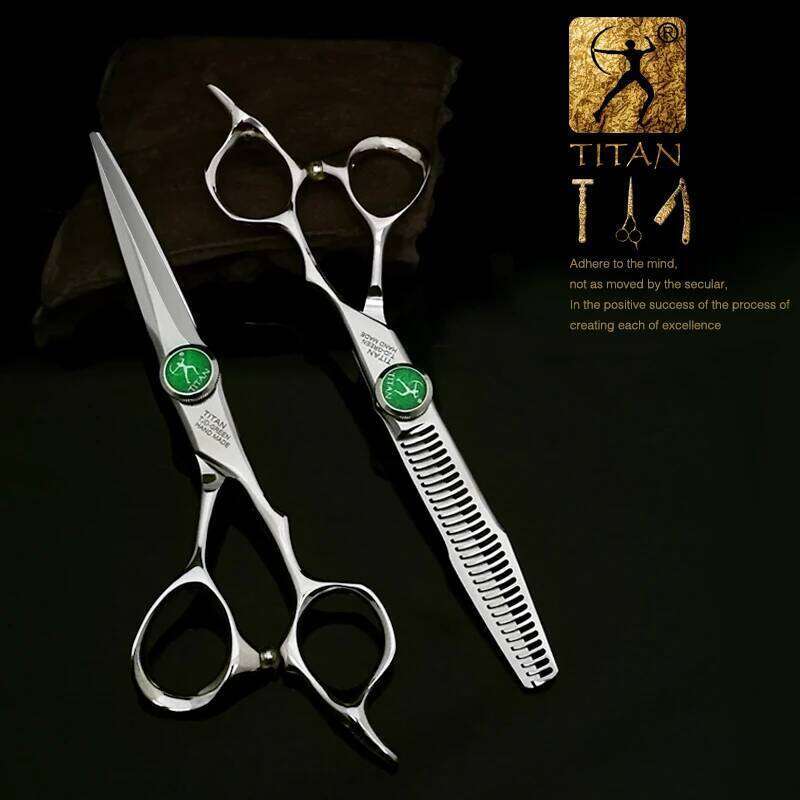 Titan 6 Inch Hair Professional Barber Scissors Cutting Thinning Styling Tool Hairdressing Shear H260303