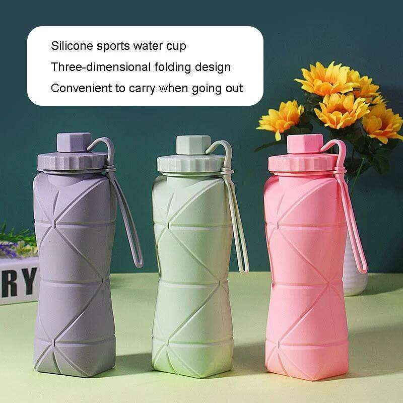 New Creative Foldable with Lifting Rope Water Cup Outdoor Sports Fitness Practical Kettle Small and Portable S260303