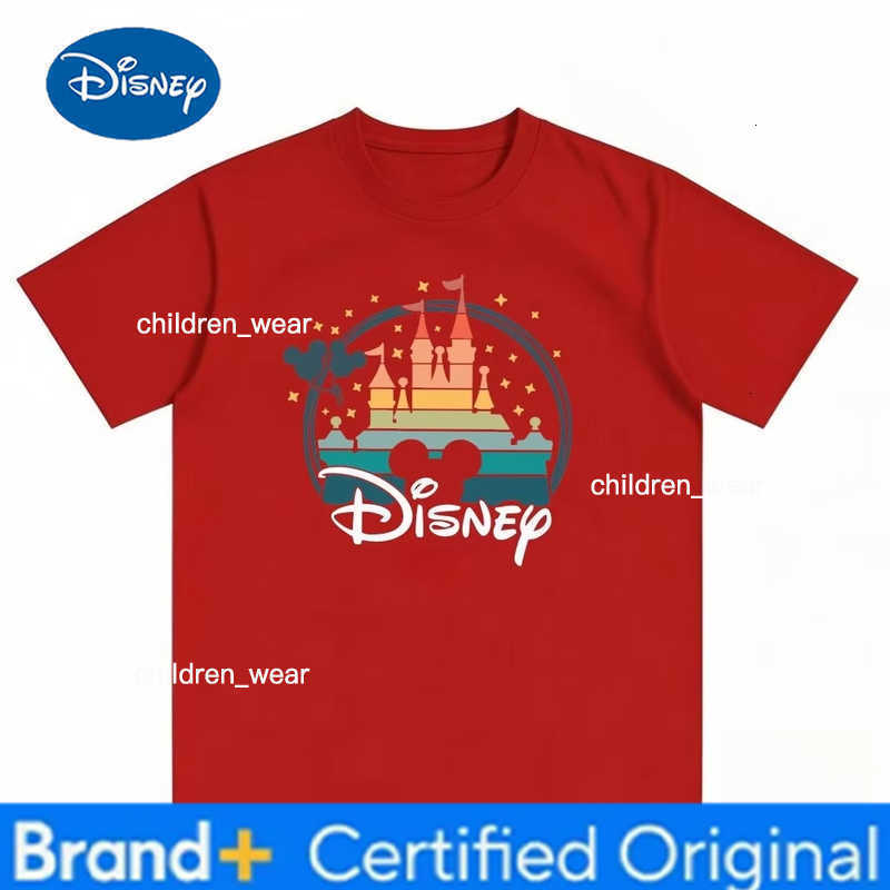 Disney 2026 New Hot Boys and Girls Childrens Clothing Family Parent-child Clothing Summer T-shirt Cartoon Print Casual Sports H260304