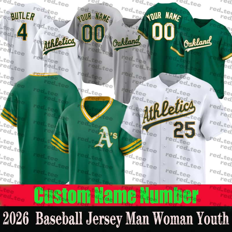 Oaklandcity Athletics Baseball Jerseys#25 Brent Rooker Jersey #20 Zack Gelof Jersey Athletics Mason Miller JJ Bleday Seth Brown Tyler Soderstrom Jerseys