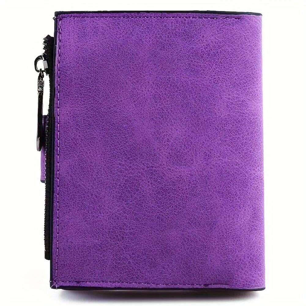 Women Short Wallets PU Leather Fashion Casual Female Mini Hasp Solid Multi-Card Holder Coin Purse Slim Small Zipper Wallet C260304