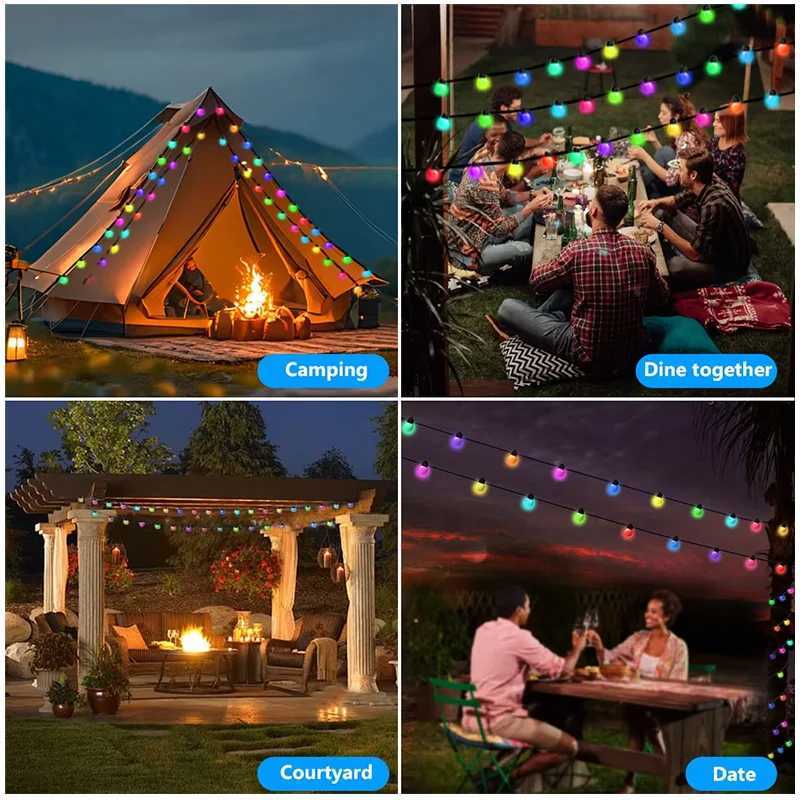 WS2812B RGB LED String Garland Light 10m 5m Smart IC APP Bluetooth Remote Fairy Lights Dreamcolor Garden Party Christmas Decor H260304