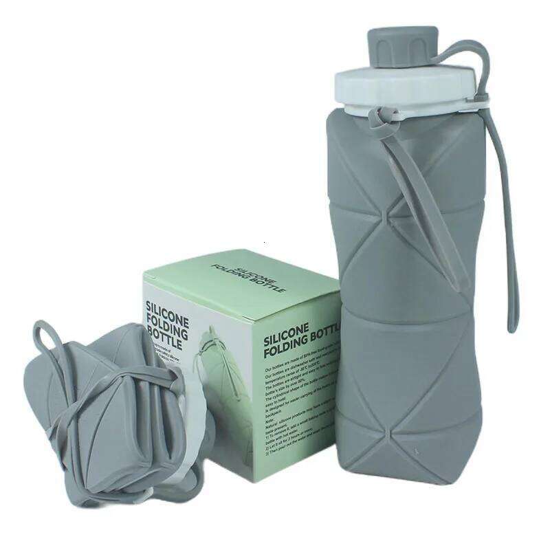 Silicone folding water portable outdoor sports travel kettle telescopic cup S260303