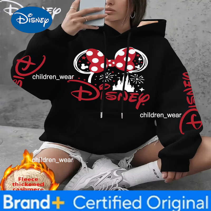 Disney Cinderella Castle and Mickeys Ear Hoodie Men Women Fashion Casual Sports Crew Neck Sweater Winter Loose Top H260304