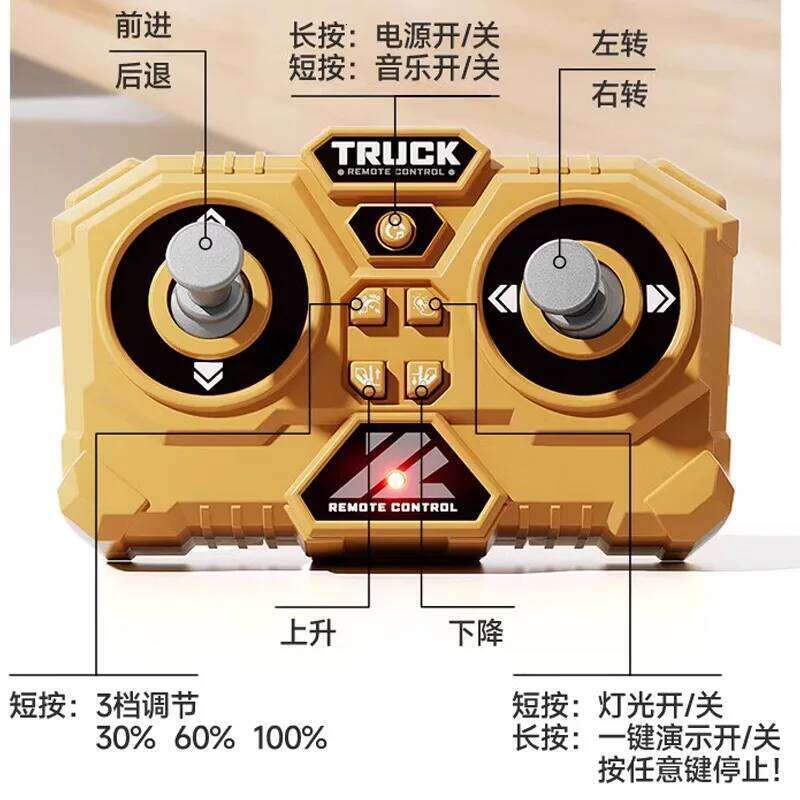 1:64 Mini Alloy Dump Truck Small Remote Control Bluetooth Engineering Car Model Forklift Desktop Toy Boy Z260303