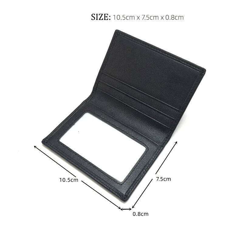 Real Leather Minimalist Wallet Small Thin ID Credit Card Holder Male Slim Simplicity VIP Cards Cases Women and Mens Accessories C260304