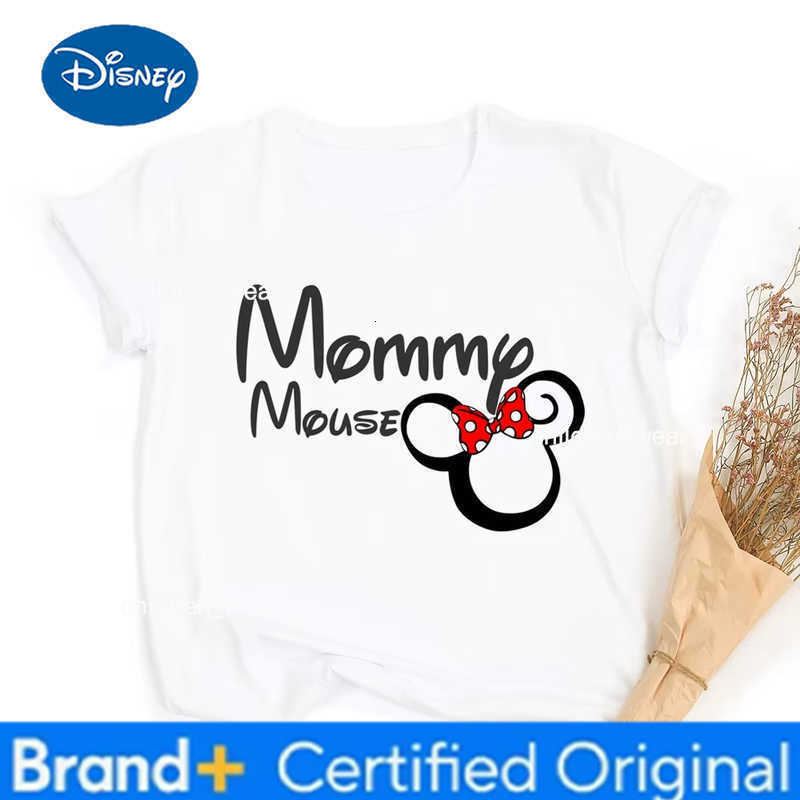 Disney 2025 Summer Autumn Mickey Mouse Round Neck T Shirt Soft Cotton Men Women Kids Tees for Vacation Events Casual Daily Wear H260304