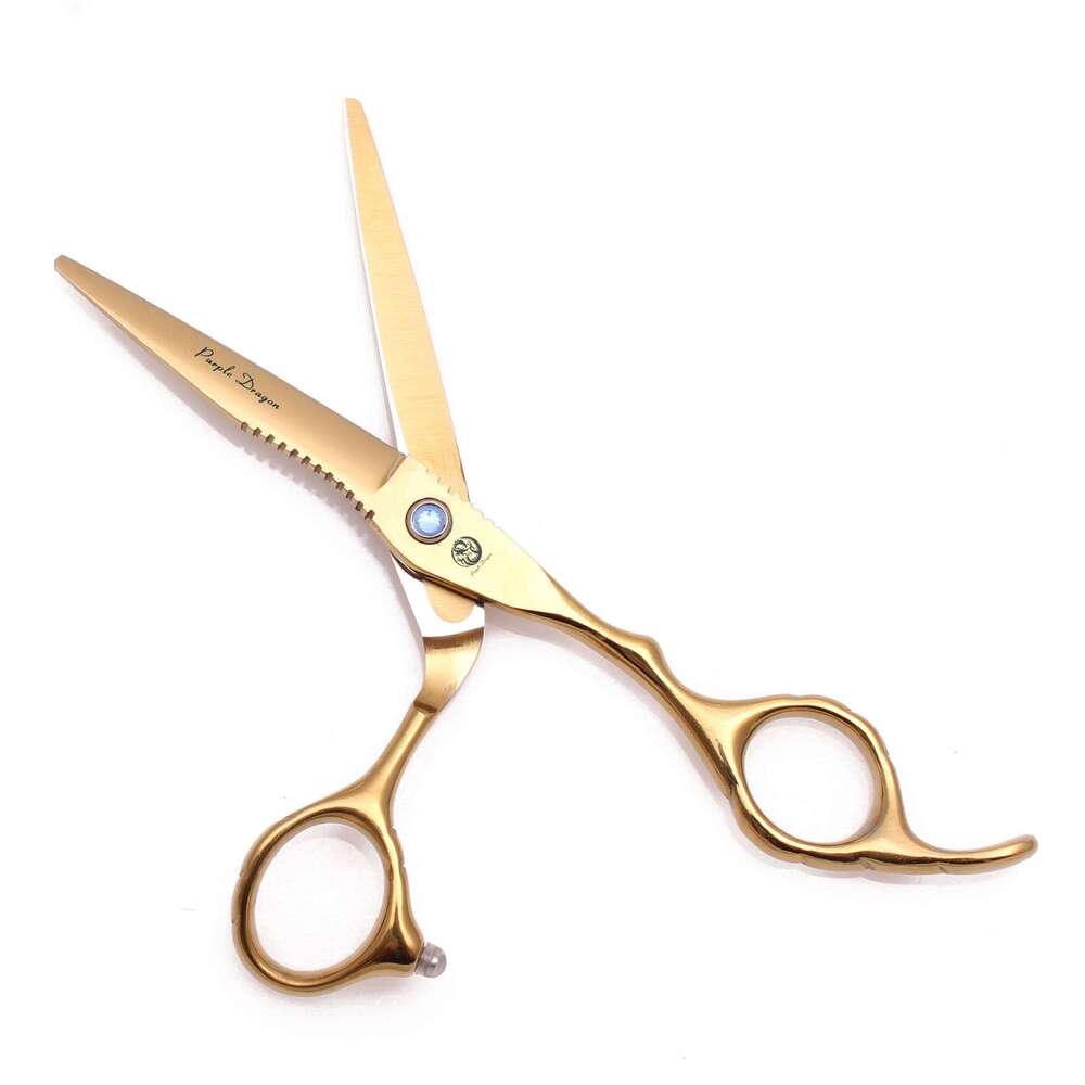 Professional Hairdressing 6" Japan Gold Stainless Cutting Thinning Shears Hair Scissors Dropshipping Z1011 H260303