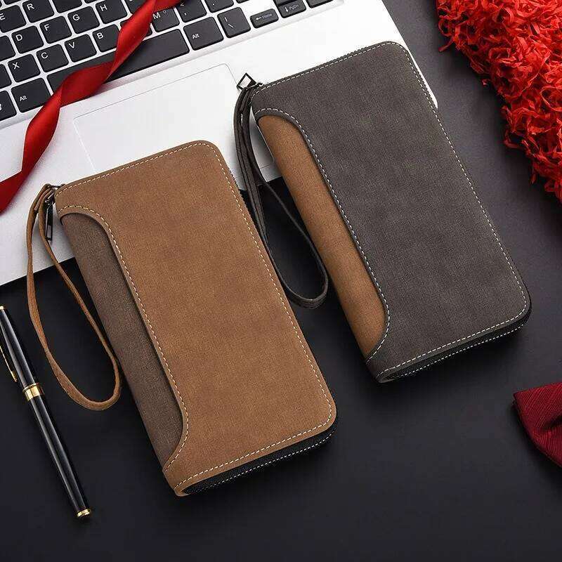Men's Long-Length Business Wallet Multi-Functional Large-Capacity Durable Zipper Coin Purse Mobile Phone Bag C260304