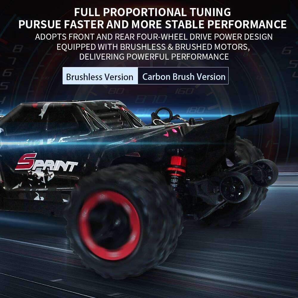 1:18 RC Off-Road Toy Car 4WD 2 Options: Brushless 60km/h / Brushed 40km/h - Remote Control Climbing Vehicle for Boys Z260303