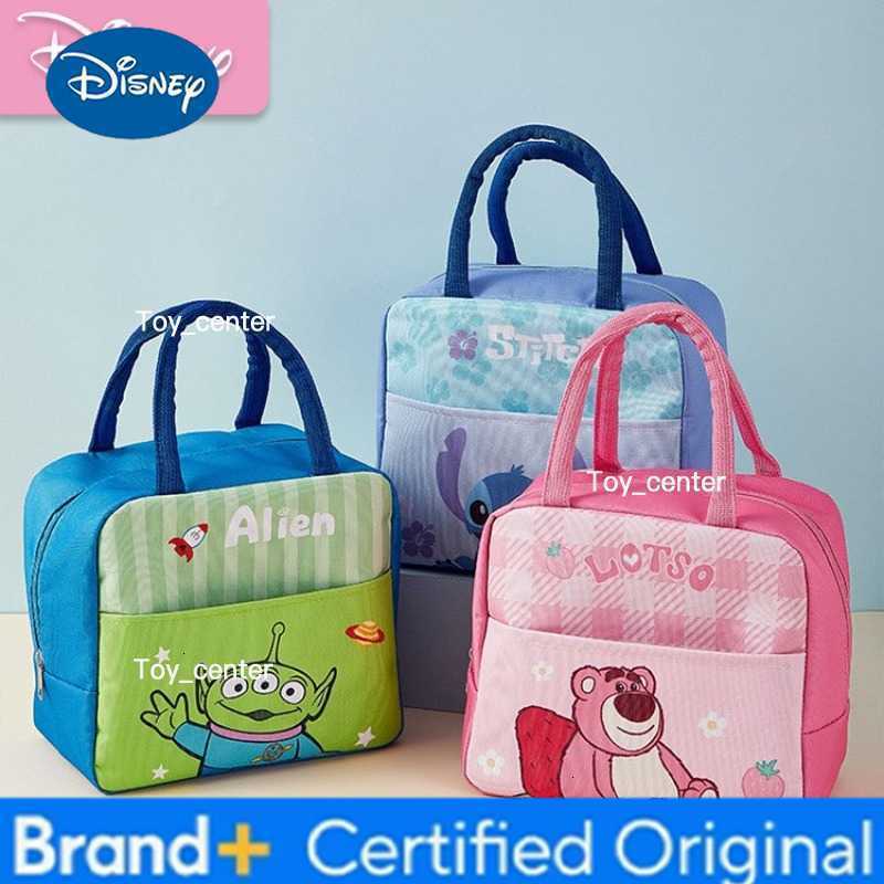 Cute Disney Lotso Thermal Lunchbox Bag Cartoon Camping Picnic Bag Student School Waterproof Oxford Cloth with Lunch Bag Gift H260304