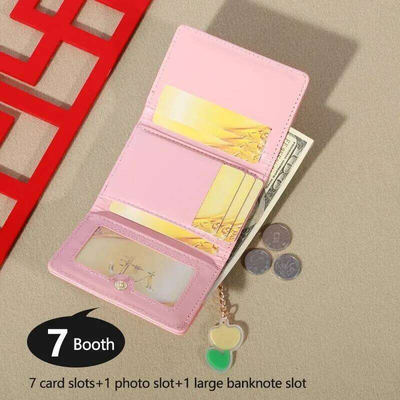 2024 New Women's Flower Short Fold Personalized Student Cute Mini Fashion Handheld Zero Wallet C260304