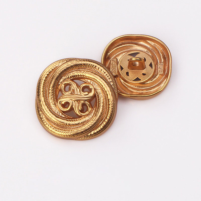 Stylish Threaded Button Set Durable Spiral-Metal Closure