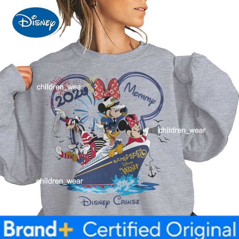 Disney Family Matching Sweatshirt for Cruise 2026 Mickey Mouse Print Pullover Parent Kid Mother Father Casual Cartoon Sweatshirt H260304