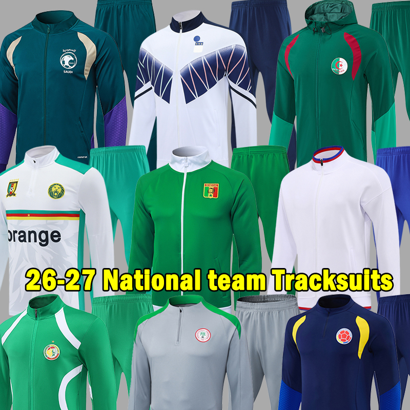 25 26 Englands National team Soccer Sets Colombia Italy Italia Cameroon 2026 Men POLO Training suit Football Shirts Senegal Nigeria Algeria Long sleeves Tracksuits