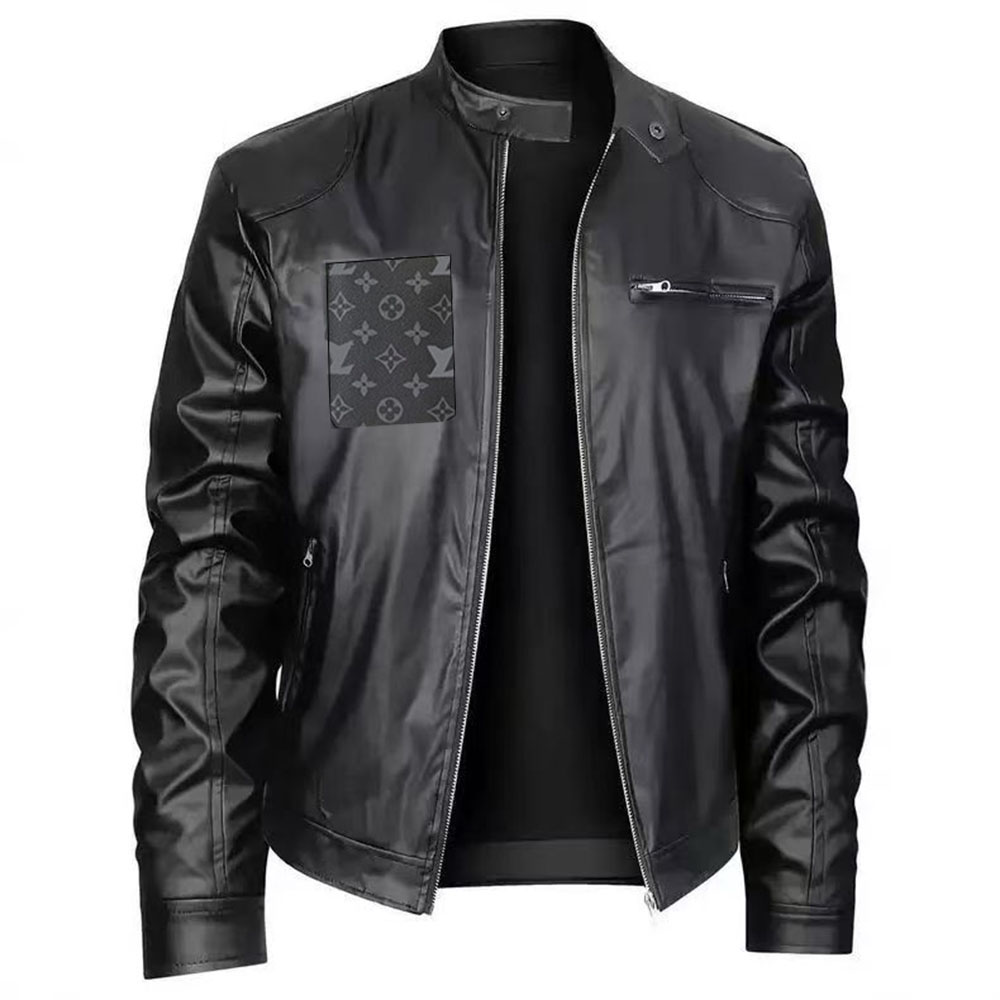 High Mens Jackets Fur Leather Coats Pockets Monogram Casual Jacket Shirts Wind Coat Thicks Outwears Man Tops Jackets Zippers Windbreaker Asian S-3XL