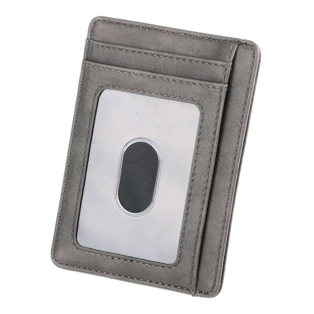 RFID Blocking Men's Leather Wallet Slim Credit Card Holder Business Male Portable Mini Travel Purse For Man C260304