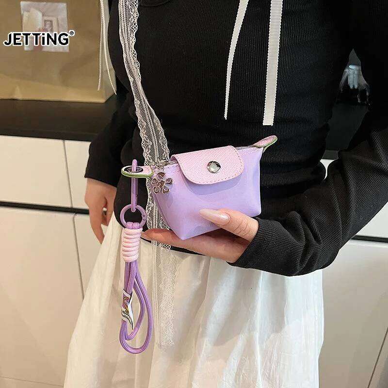 Y2K Exquisite Fashion Mini Handbag Wallet Simple Solid Color INS Korean Style Portable Storage Makeupbag Girl Women BirthdayGift C260304
