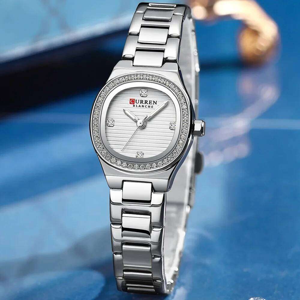 CURREN Round Mini Dial Quartz Watch Ladies Simple Casual Alloy Case Wristwatch Stylish Fashion Gift for Women Montres Femmes XJ260303