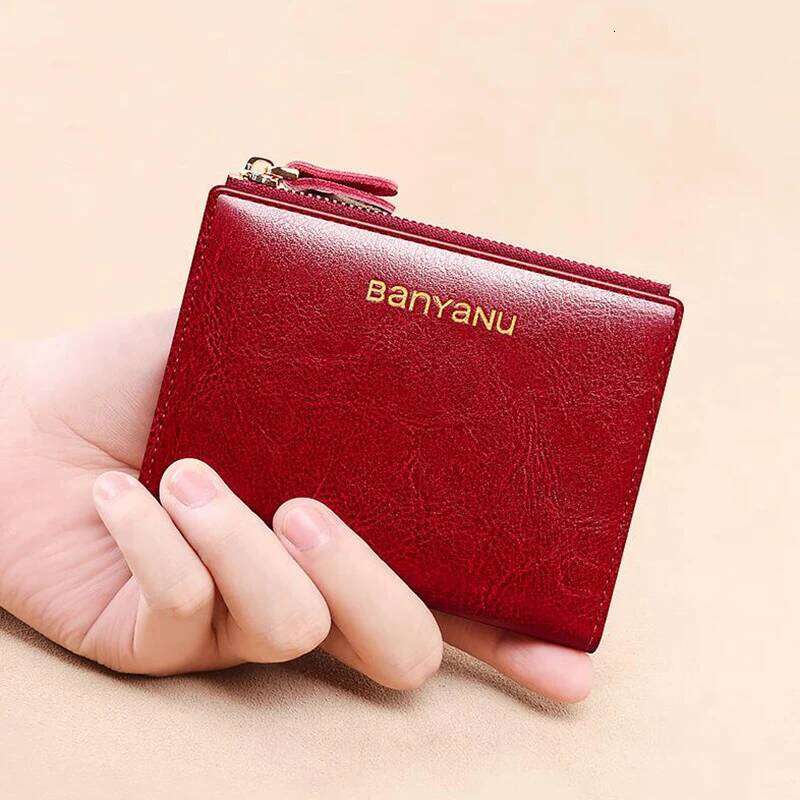 Anti RFID Woman Small Genuine Leather Purse 2025 New Design Ultra Thin Coin Wallet for Women Fashion Gifts C260304