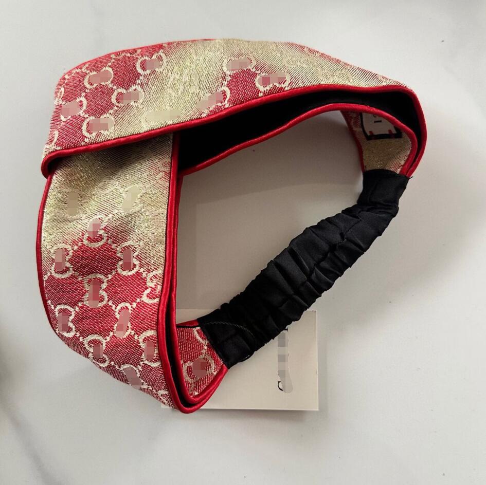 Designer 100% Silk Cross HeadbandsGG Hot Women Girl Elastic Letter Brown Satin Hair bands Retro Turban Headwraps Gifts headbands AAA