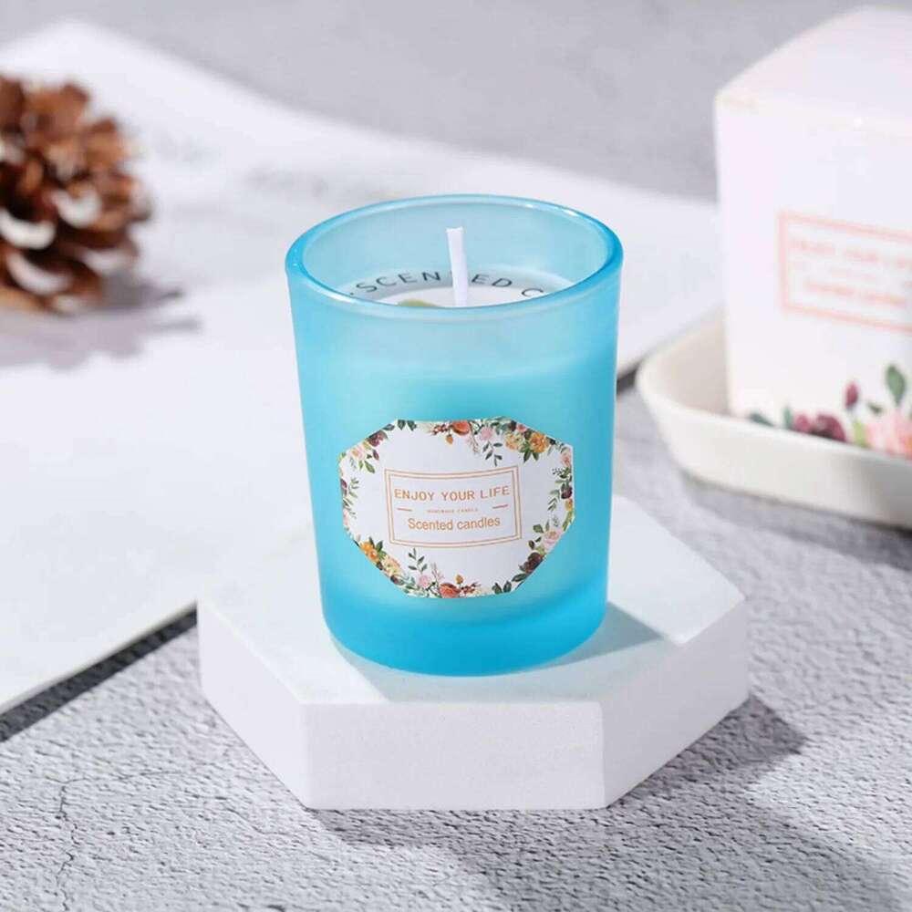 1pc Niche Aromatherapy Candle - Smokeless Plant Wax Glass Jar Candle, Essential Oil Scented for Home Wedding Party Gatherings W260304