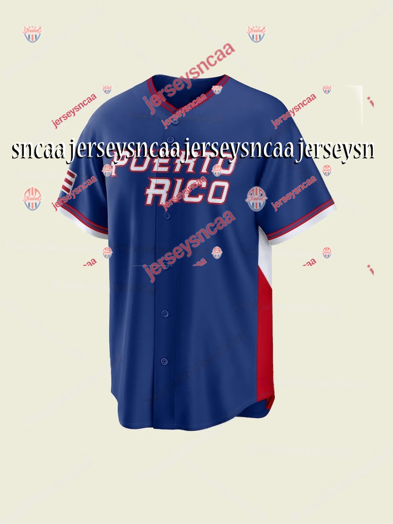 Custom Jersey Team Puerto Rico 2026 World Baseball Classic WBC Francisco Lindor Carlos Correa Javier Baez Edwin Diaz Marcus Stroman Enrique Hernandez 