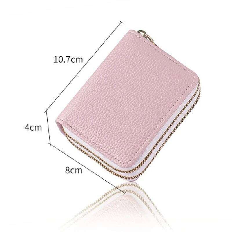 New Women's Multi Wallet Double Zipper Clutch Casual PU Money Large Capacity Storage Leather Card Bag Purse C260304