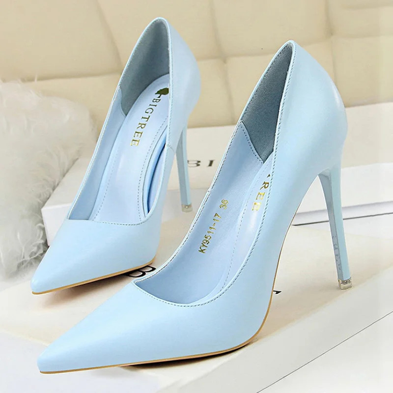 BIGTREE Shoes Women Pumps Fashion High Heels Shoes Black Pink White Shoes Women Wedding Shoes Ladies Stiletto Women Heels 2026 260306