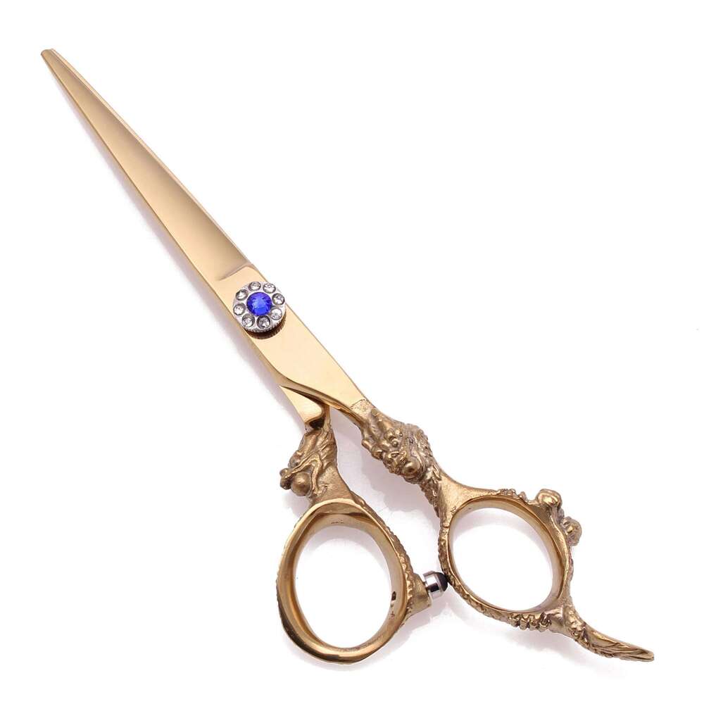 Professional Barber Japan Stainless 5.5 inch Gold Shears Haircut For Beauty Hair Thinning Scissors C9004 H260303